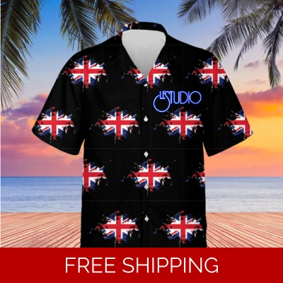 Hawaiian Shirt Unisex Le Studio British Flag 2